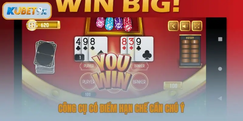Công cụ có điểm hạn chế cần chú ý